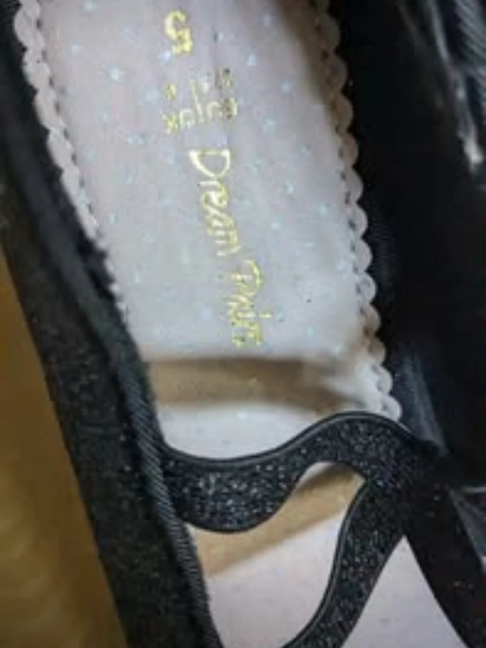 Dream Pairs Black Glitter Mary Jane Flats for Kids Size 5